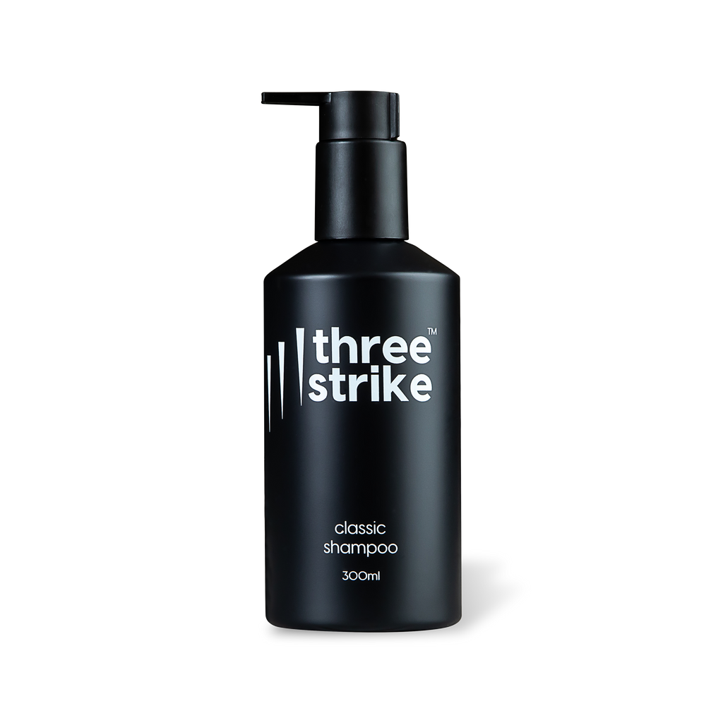 Classic shampoo for men by Three Strike Grooming – sulfate-free, paraben-free, and silicone-free formula